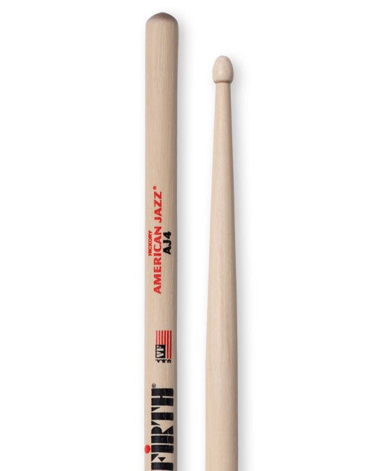 Vic Firth AJ4 Wooden Tip jazz Drumsticks - Hickory