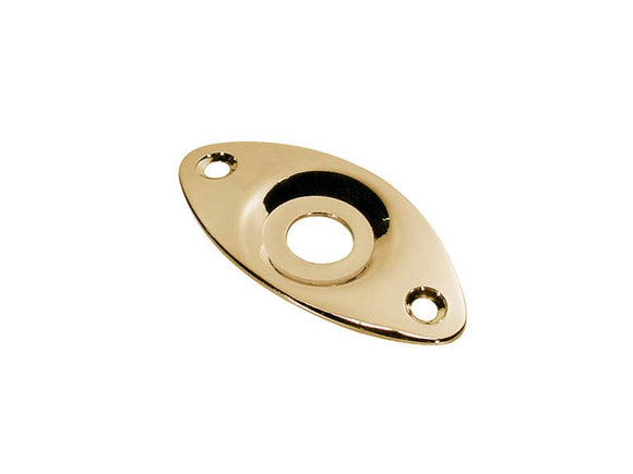 Contoured Metal Jack Plate - Gold With Recessed Hole