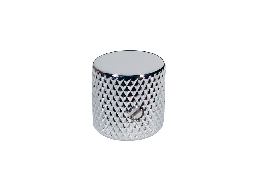 Flat Top Metal Guitar Control Knob - Chrome