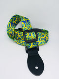 LG 1" Lemon design webbed ukulele strap