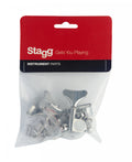 Stagg SP-MHBS-4X1CH Die Cast Chrome Bass Guitar Machine Heads - 4 In A Row