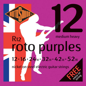Rotosound (R12) Roto Purples 12-52 Electric Guitar Strings