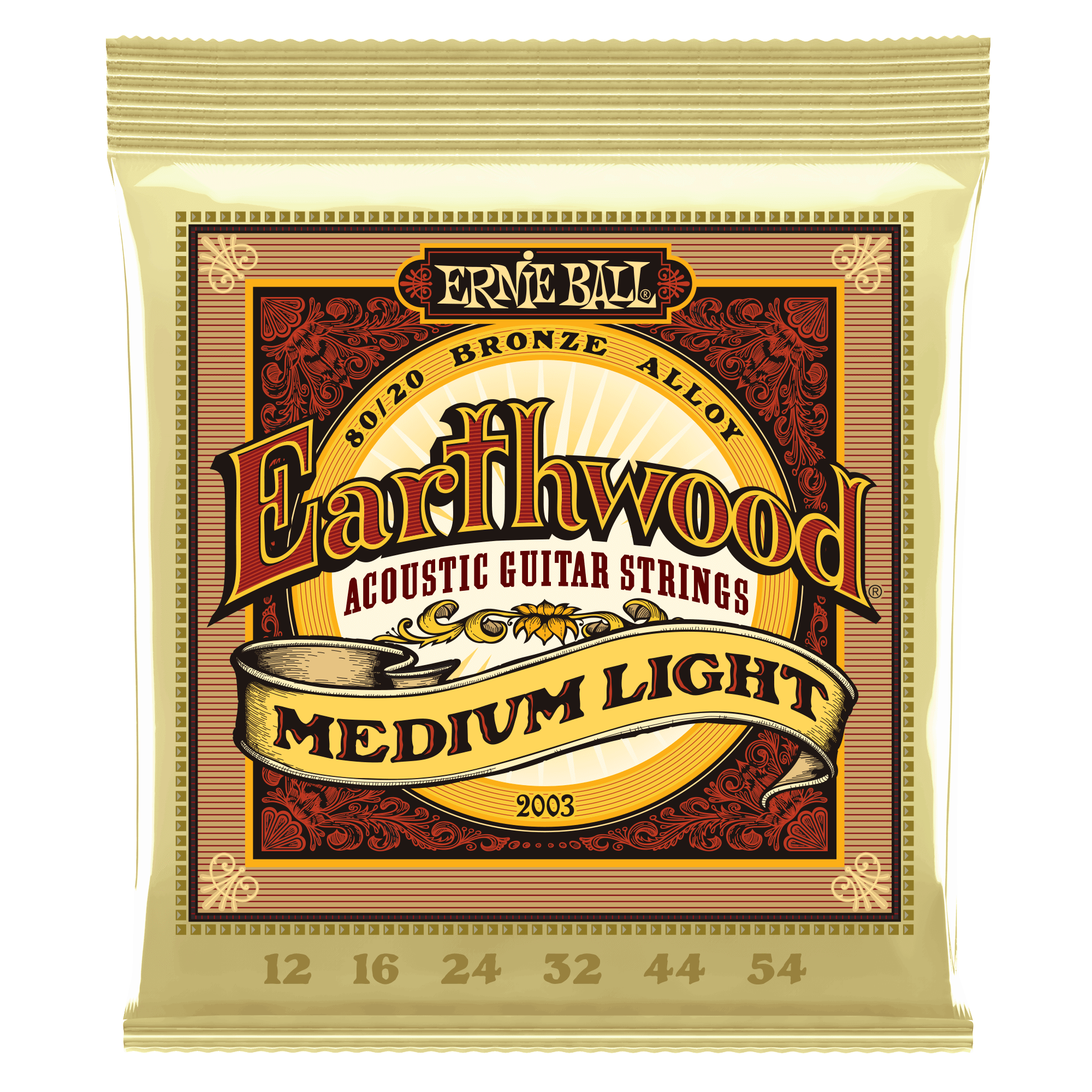 Ernie Ball Earthwood Medium-Light 80/20 Bronze Acoustic Strings