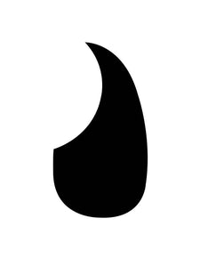 Boston (AG-100-B) Black Teardrop Acoustic Guitar Scratch Plate - Self Adhesive