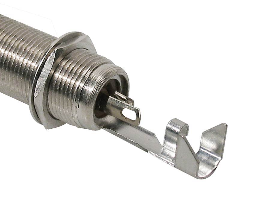 Switchcraft (SC-152B) Nickel Thick Panel / Barrel Jack Socket - 3 Pole