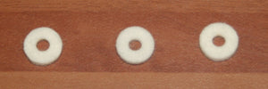 12.7mm white felt washer ( pack 3 ) 2.4mm thick