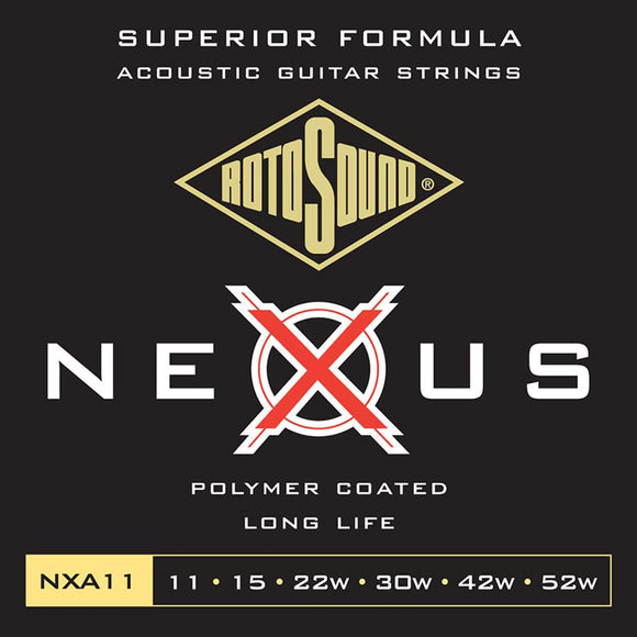 Rotosound (NXA11) Nexus Coated Phosphor Bronze Strings 11 - 52