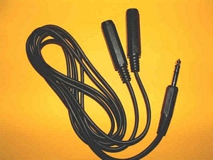 Headphone Splitter Cable  6.35mm / 1/4"  Jack - 2x Jack Sockets