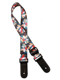 Gaucho (GSTU-80-MC) Ukulele Strap - Multi-Coloured Flowers