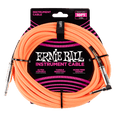 Ernie Ball 10ft / 3m Neon Orange Braided Right Angle - Straight Jack Cable