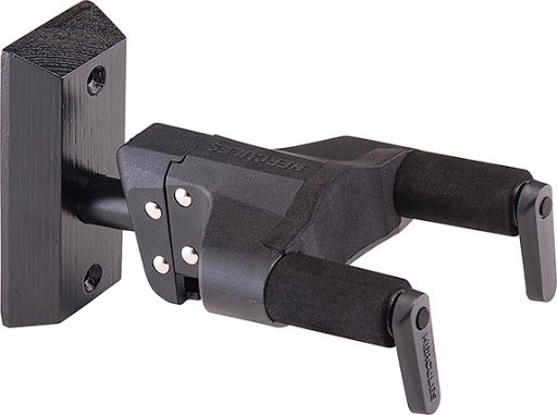 Hercules Auto Grip Multi Instrument / Guitar Wall Hanger / Mount - Black Wood Base