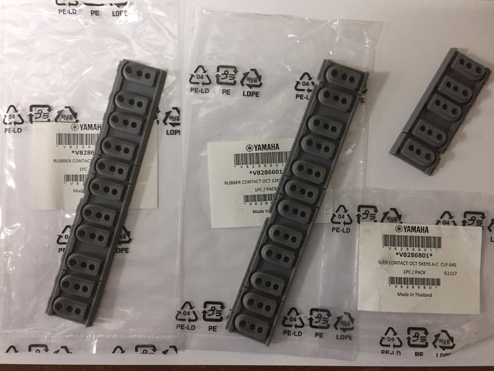 Yamaha Clavinova GH3 Rubber Contacts - COMPLETE SET  [6.5]