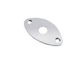 American Football Shaped Contoured / Slanted Metal Jack Plate - Chrome