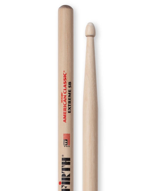 Vic Firth X5B Extreme / Extra Long Wooden Tip Drumsticks - Hickory