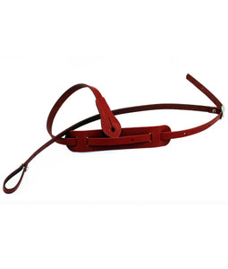 LG Red Leather Mandolin / Ukulele Strap