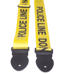 LG Police Line - Yellow 2" Webbed Guitar Strap