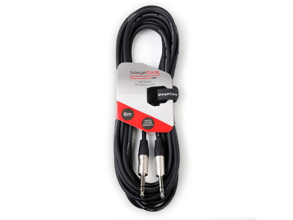 Stagecore 6m  6.35mm TRS / Stereo Jack -  6.35mm TRS / Stereo Jack Cable
