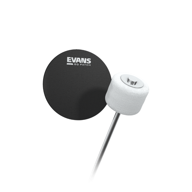 Evans EQPB1 EQ Black Nylon Single Bass Drum Patch - Pack Of 2