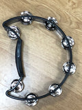 Percussion Plus (PP486/1) Black Double Row Half Moon Tambourine