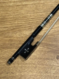 Prestige Carbon Fibre 4/4 Violin Bow - Silver Cross Design