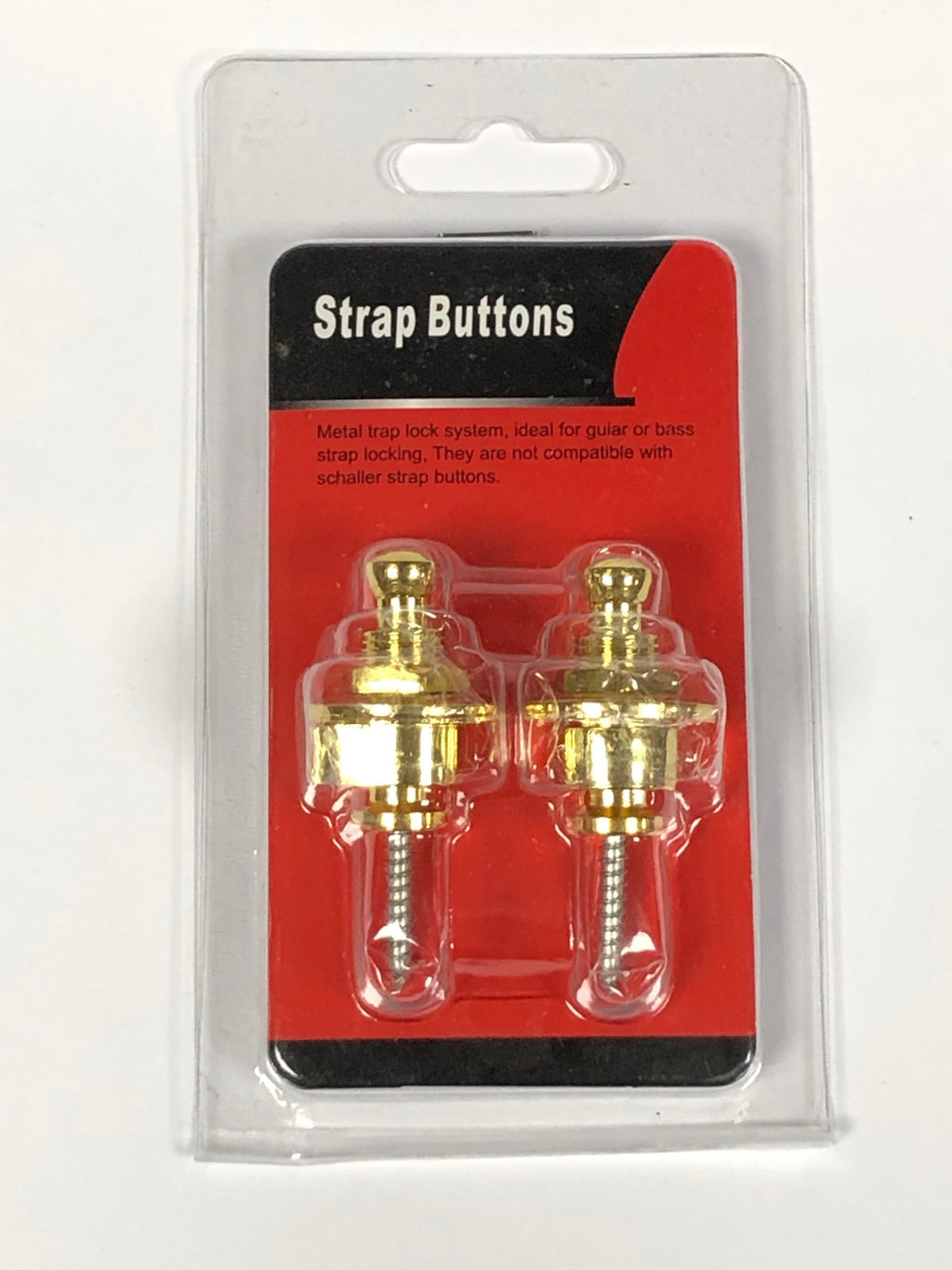 Gold Guitar Strap Locks - Pair