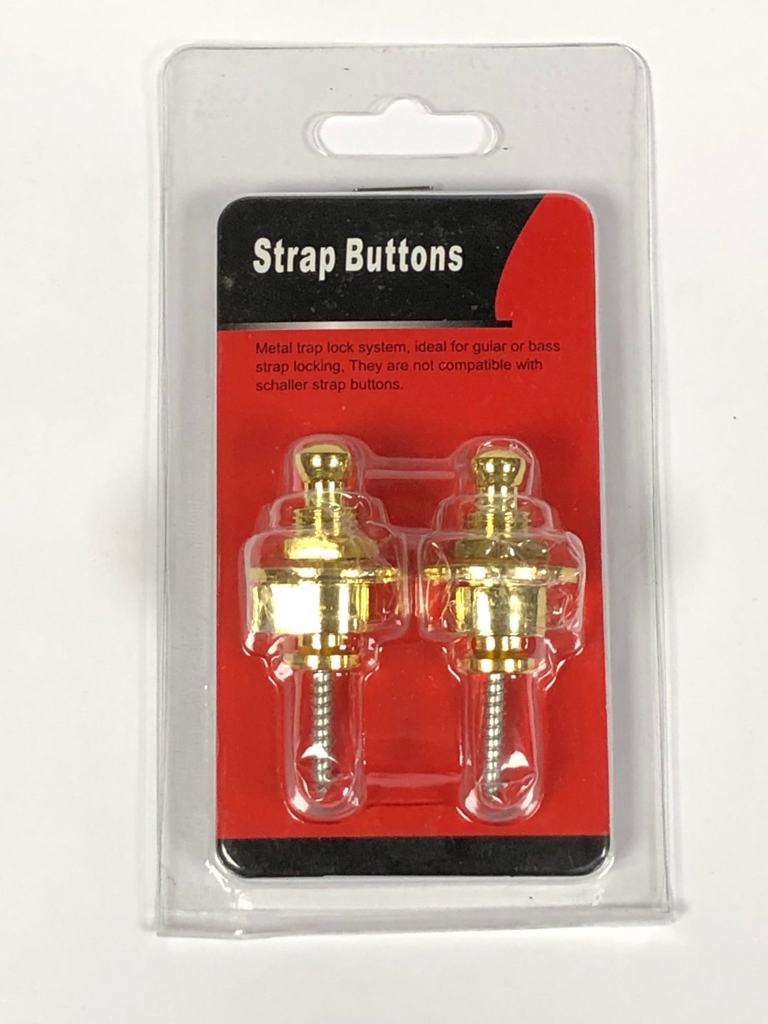 Gold Guitar Strap Locks - Pair