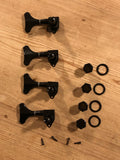 Black Die Cast Bass Guitar Machine Heads - 4 In A Row