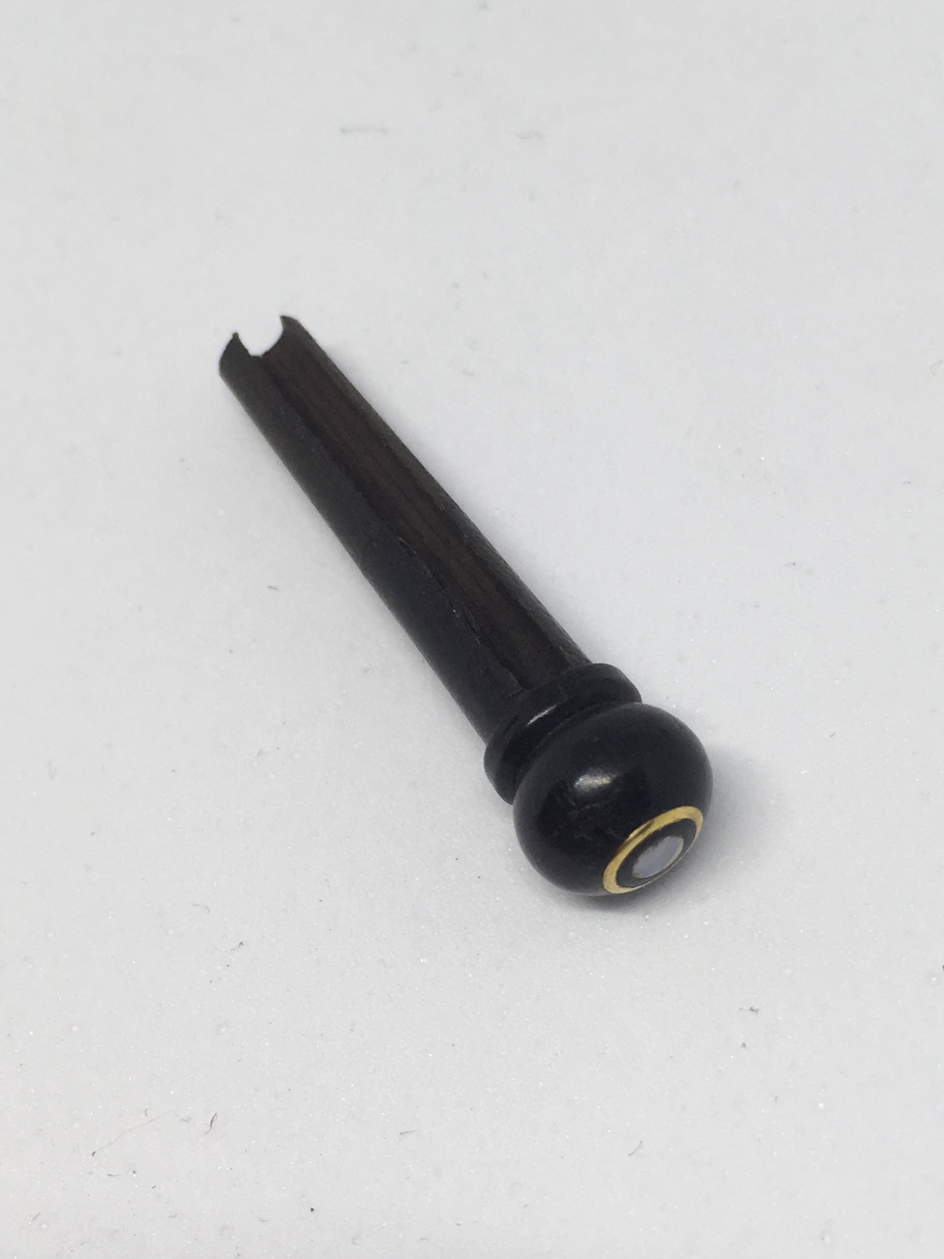 Ebony Wooden Bridge Pins With Parisian Eye Inlay