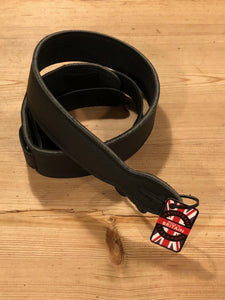 LG "Softy" THIN Black Leather Ukulele / Mandolin Strap