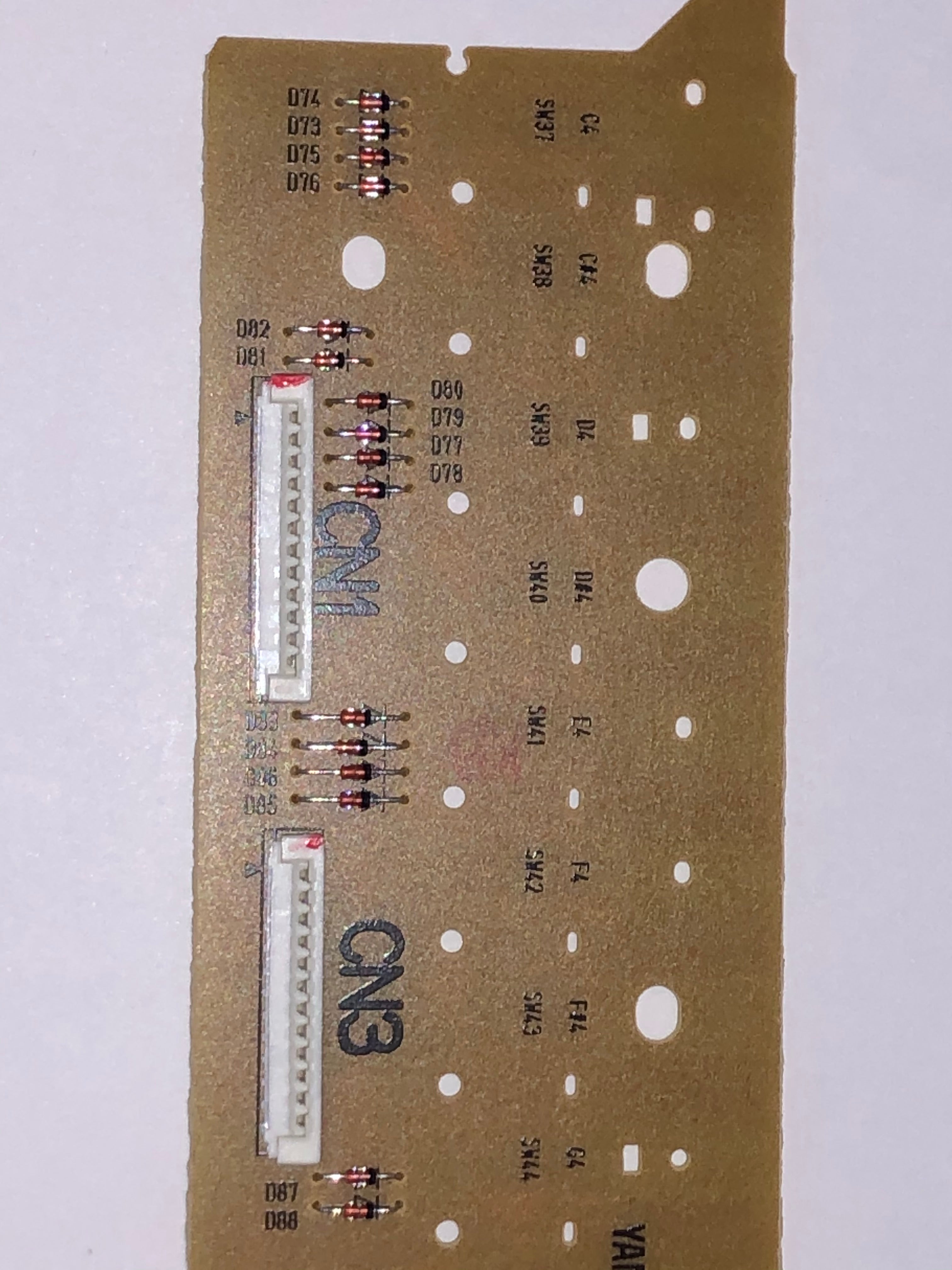 V869550R / V8695503 Yamaha Key Contact Circuit Board MK-H X2335