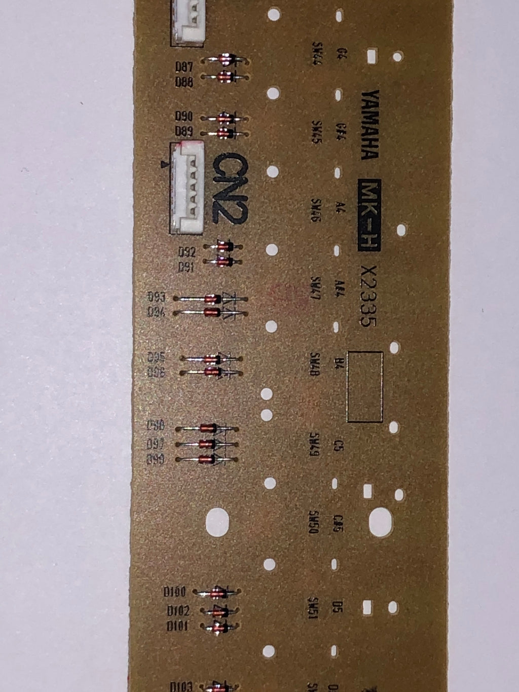V869550R / V8695503 Yamaha Key Contact Circuit Board MK-H X2335