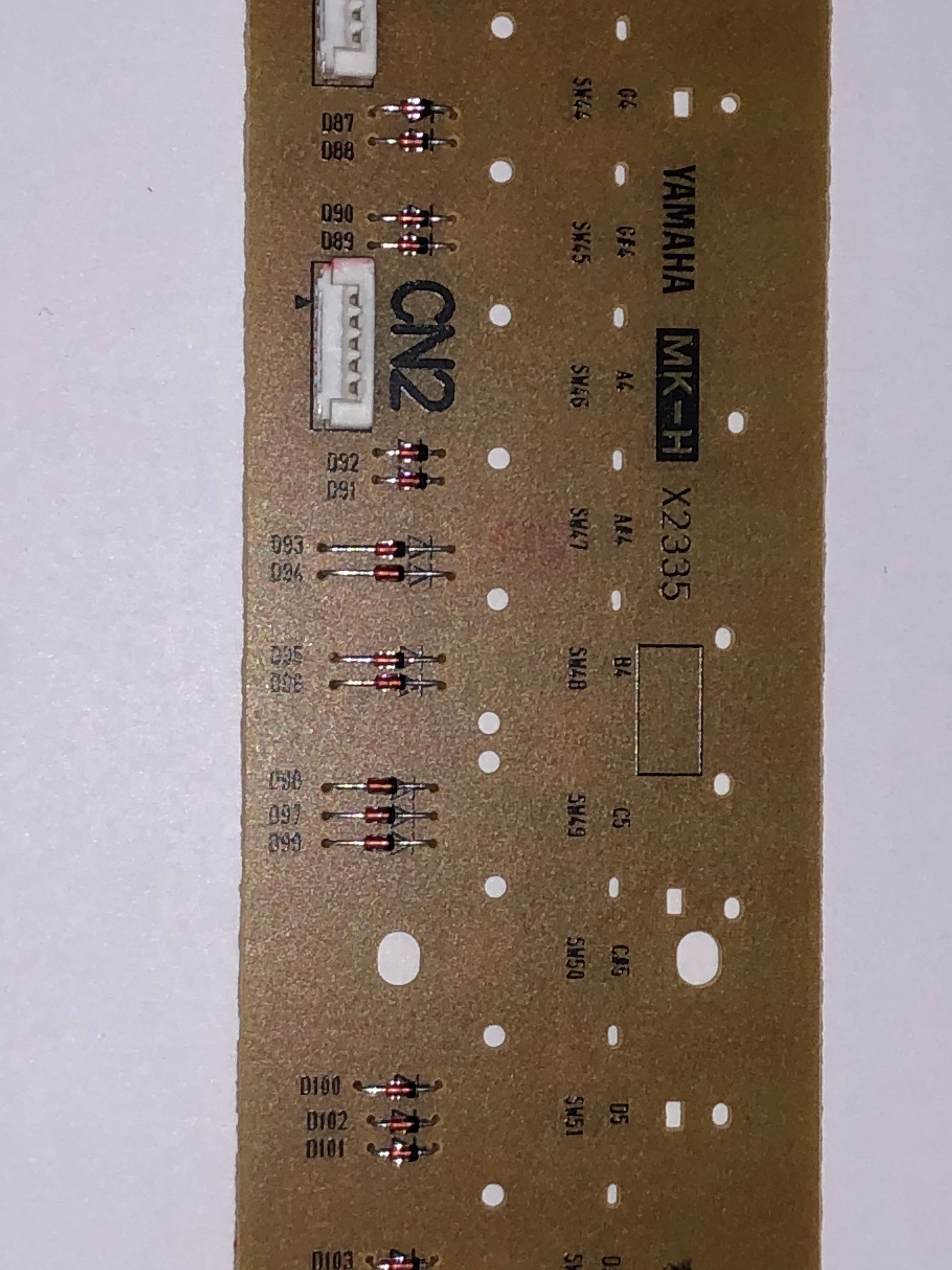 V869550R / V8695503 Yamaha Key Contact Circuit Board MK-H X2335