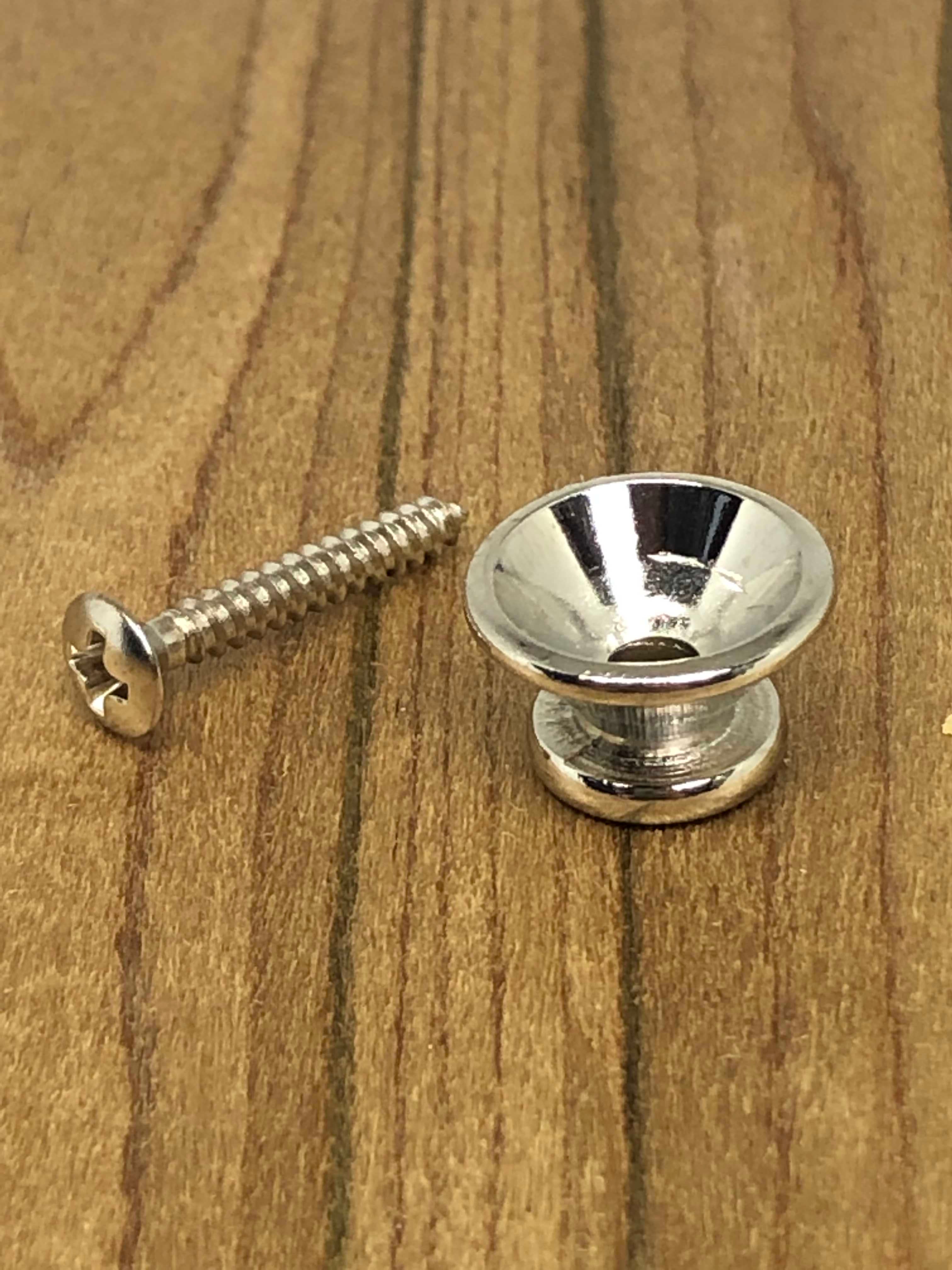 Chrome guitar end pin / strap button