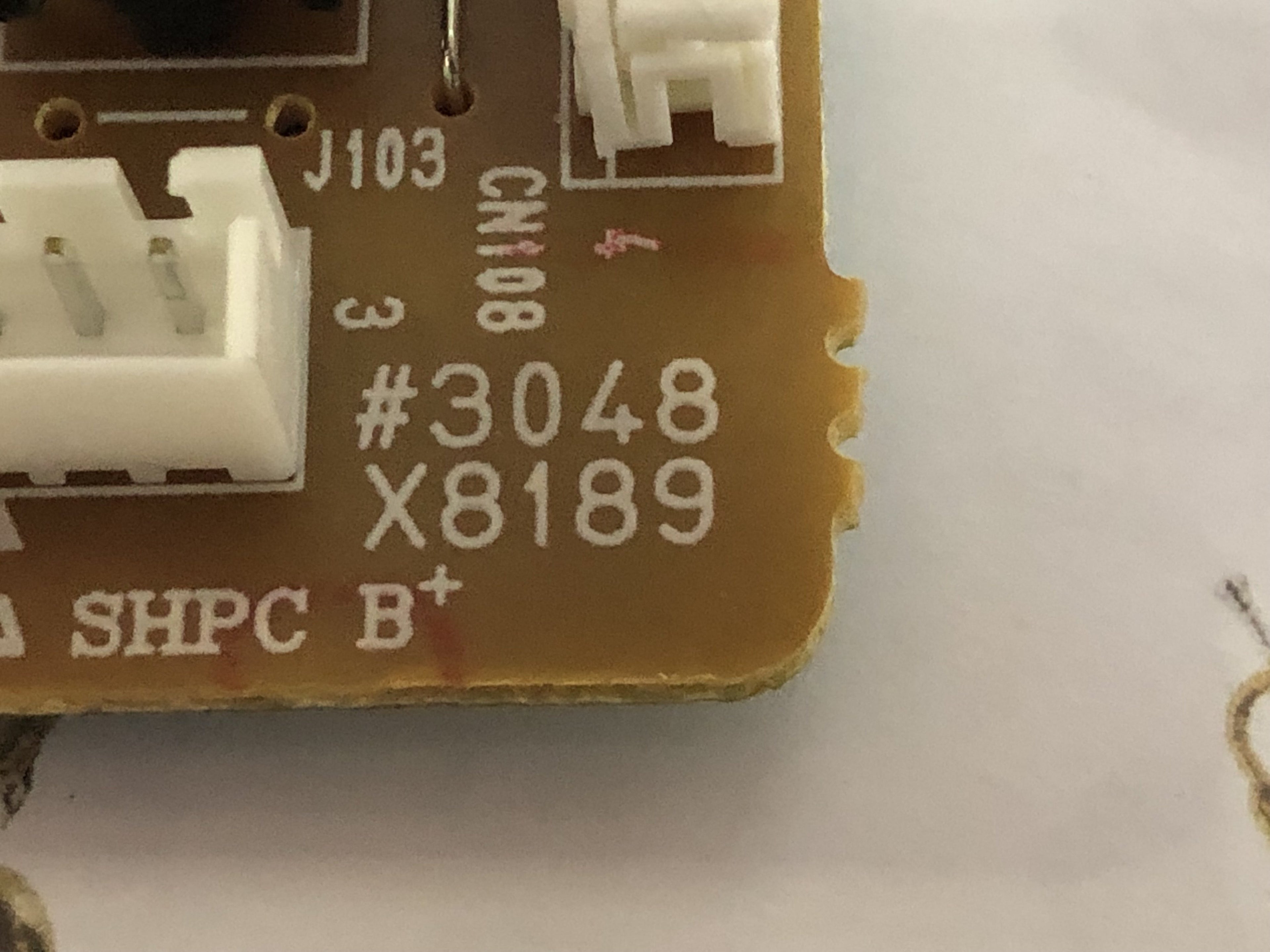 WJ111001 Yamaha DC IN Circuit board X8189