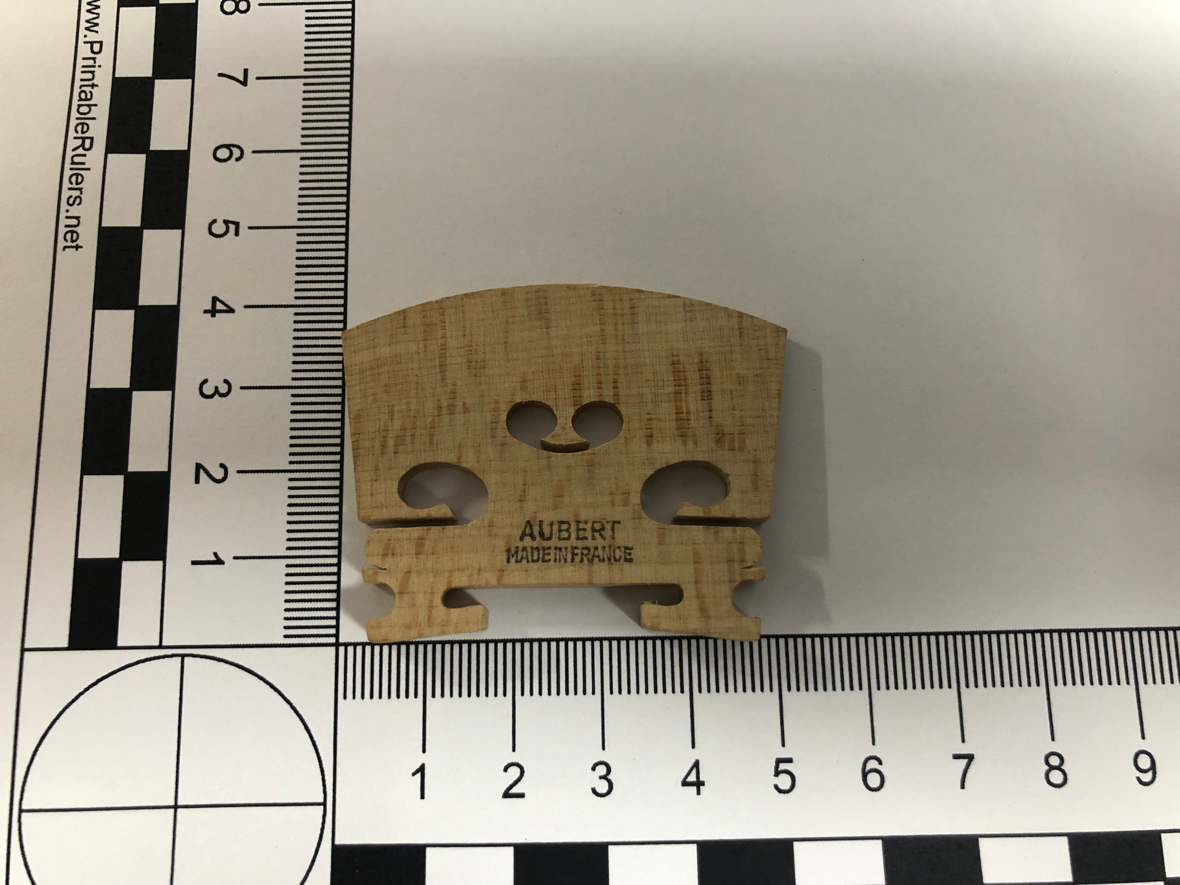 Aubert 4/4 violin bridge - unfitted