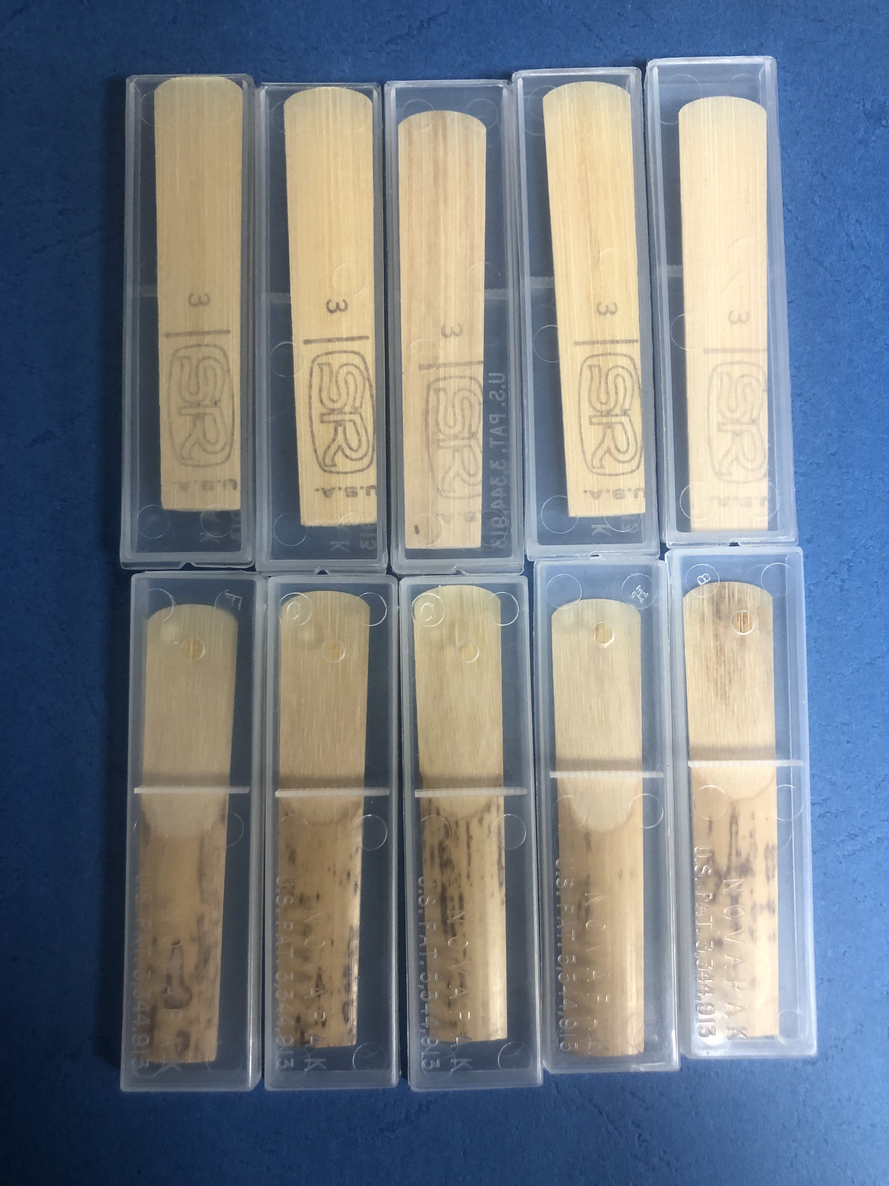 Symmetricut clarinet reed strength 3 - PACK OF 10 REEDS