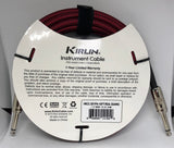 Kirlin 10ft / 3m Red Woven Straight - Straight Jack Cable