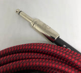 Kirlin 10ft / 3m Red Woven Straight - Straight Jack Cable