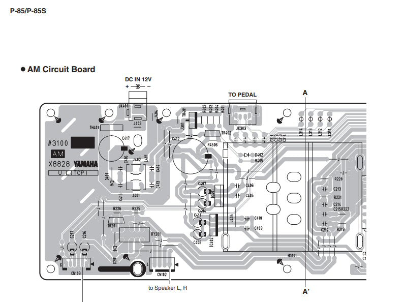 WK625500 relay for Yamaha P85 AM board - RY201 ATX206 [26]