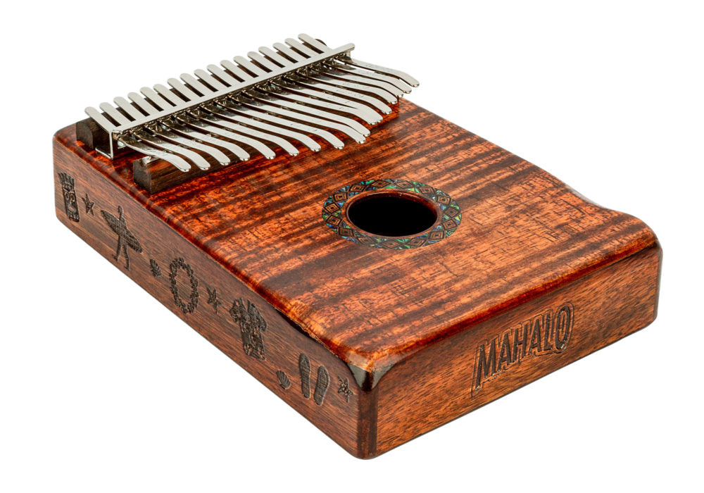 Mahalo MKA17KA 17 Note Kalimba - Photo Flame Koa Finish