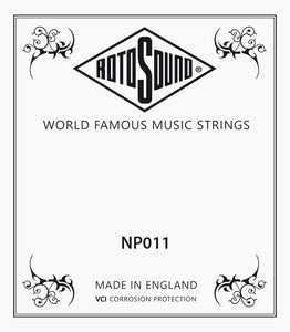 Rotosound Single .011 Plain Stainless Steel Guitar String