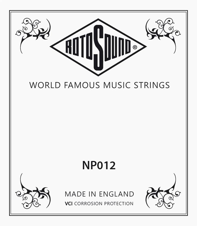 Rotosound Single .012 Plain Stainless Steel Guitar String