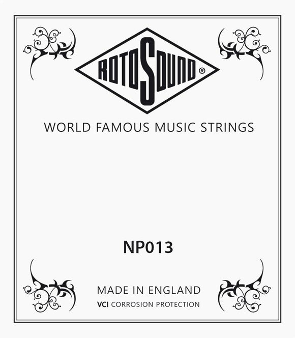 Rotosound Single .013 Plain Stainless Steel Guitar String