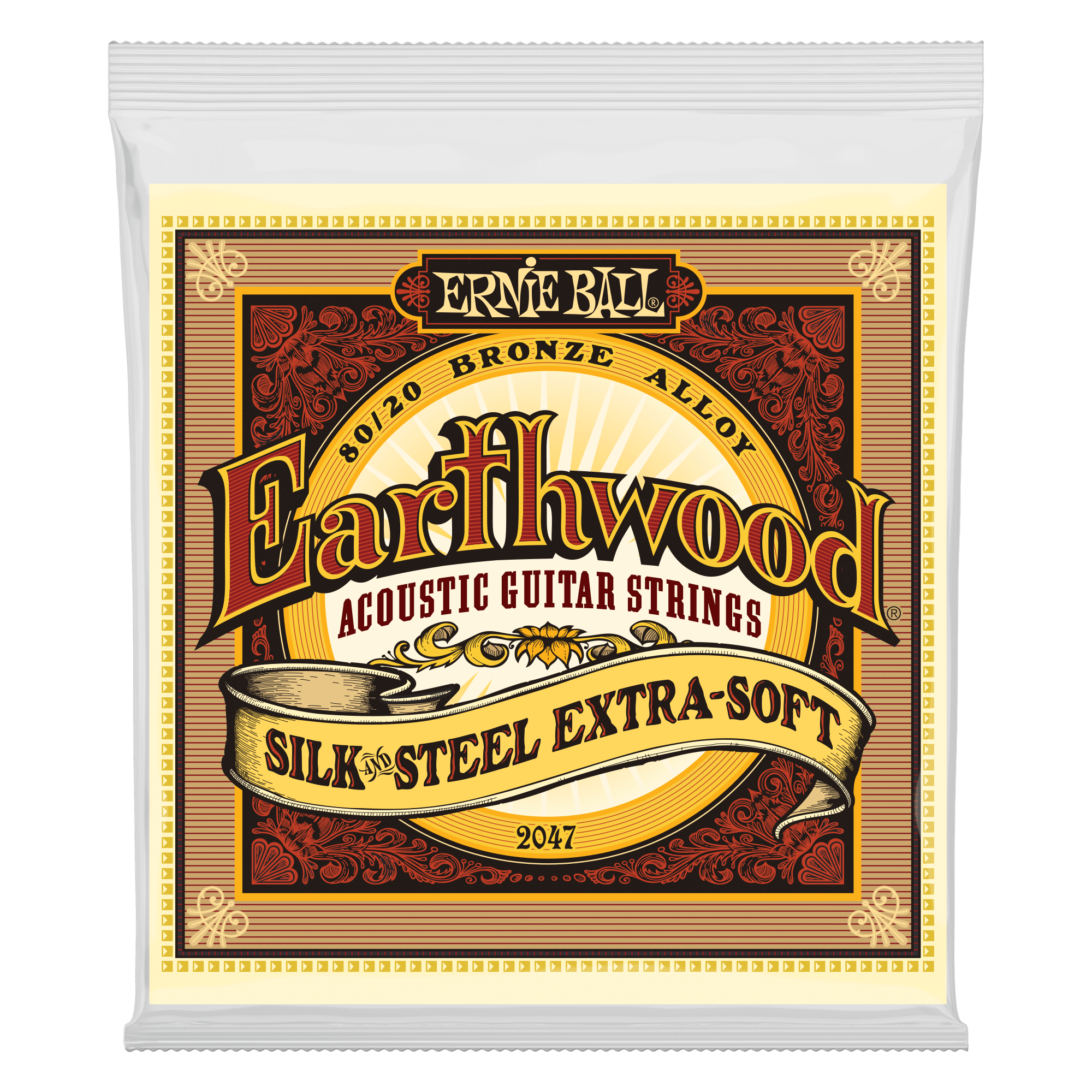 Ernie Ball Earthwood SILK & STEEL (Extra Soft) 80/20 Bronze Acoustic Strings