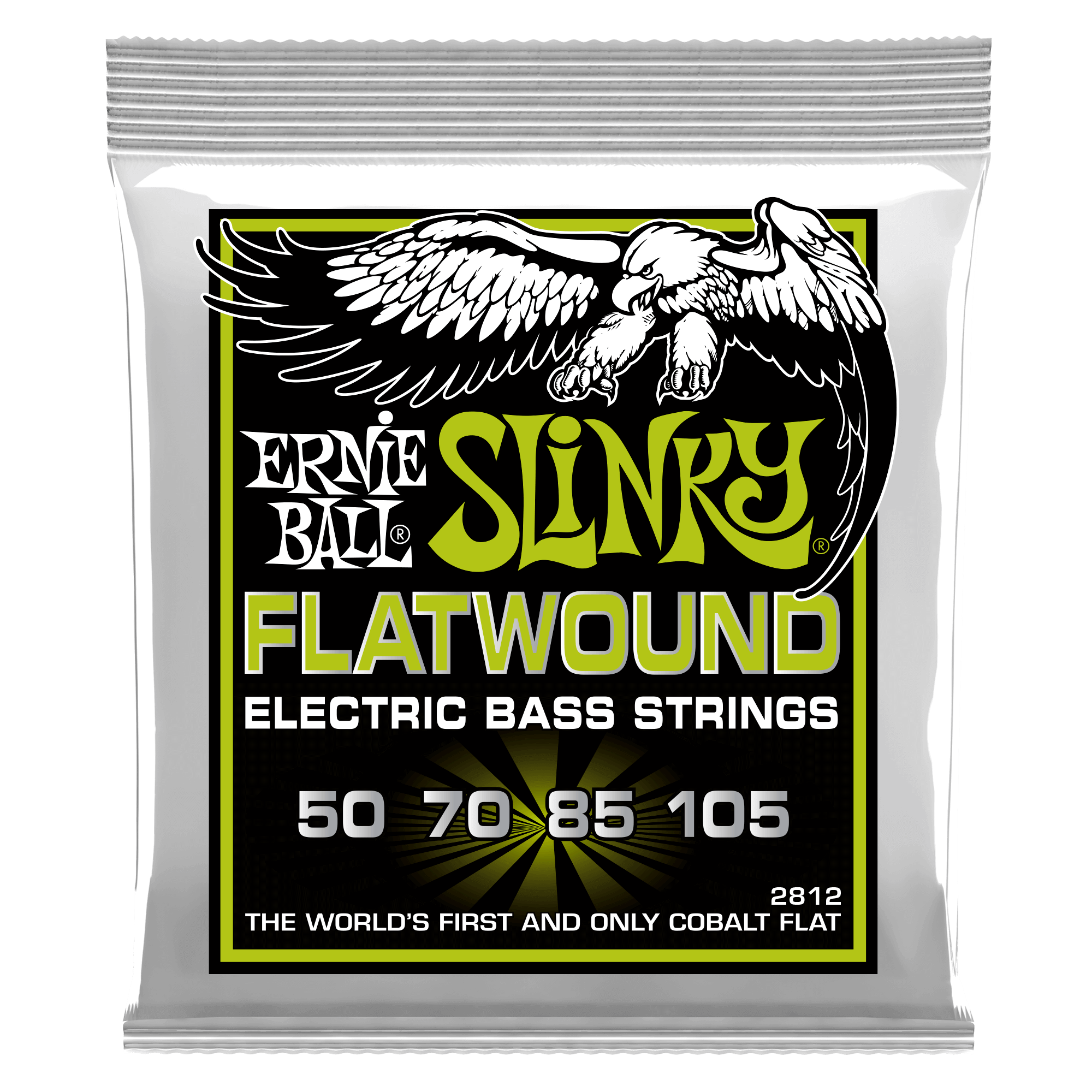 Ernie Ball Regular Slinky Cobalt Flatwound Bass Guitar Strings 50 - 105