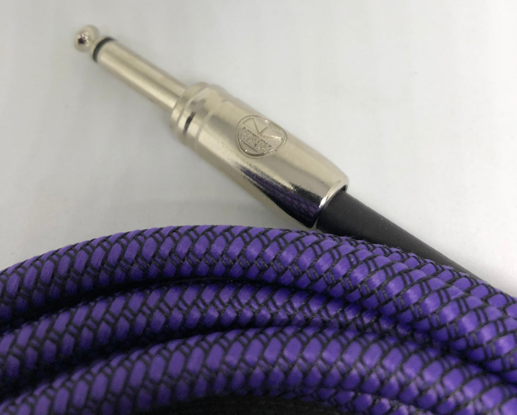 Kirlin 10ft / 3m Purple Woven Straight - Straight Jack Cable