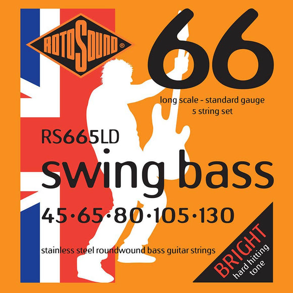 Rotosound (RS665LD) Swing Bass 66 Bass Guitar Strings Set - 5 string set