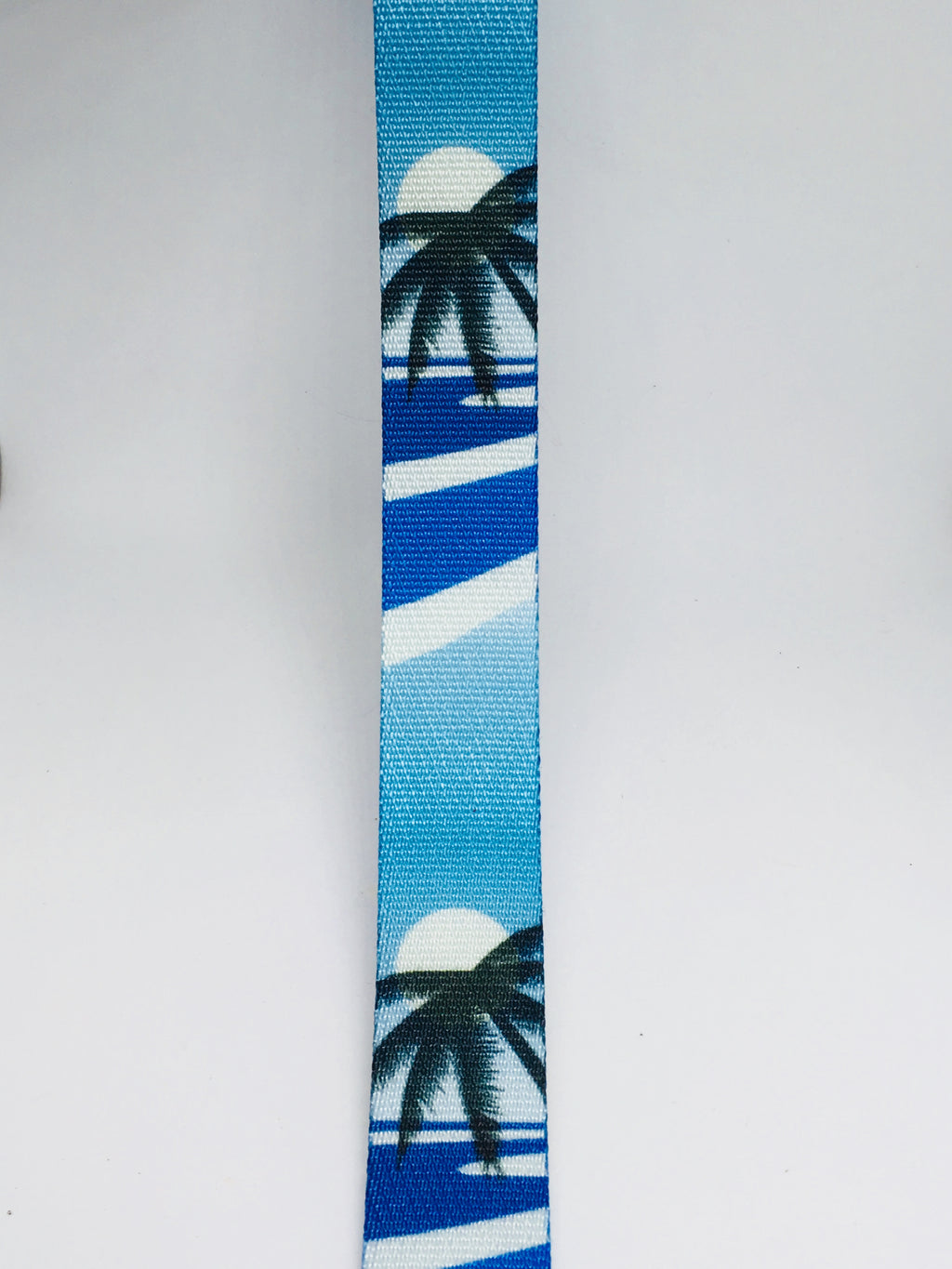 LG 1"  Hawaiian Sunset Graphic Blue Webbed Ukulele Strap