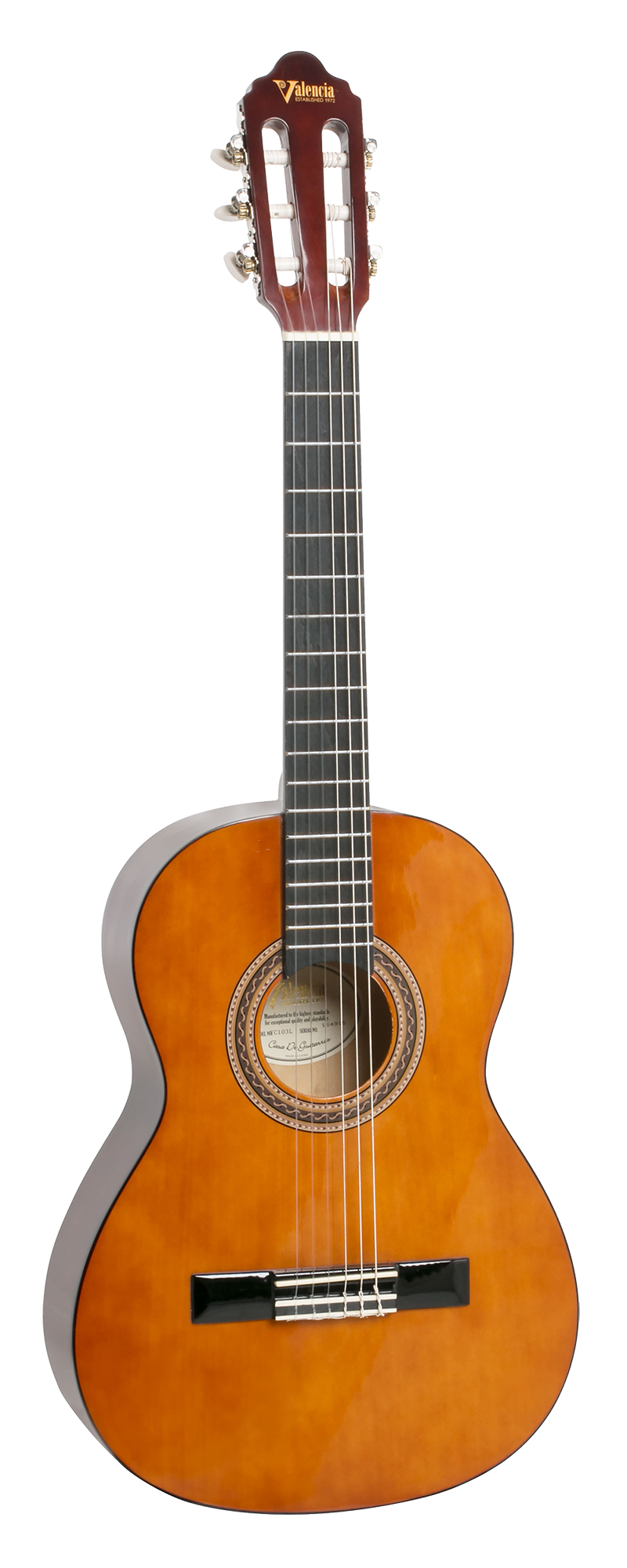 Valencia VC103L-NA 3/4 Left Handed Classical Guitar