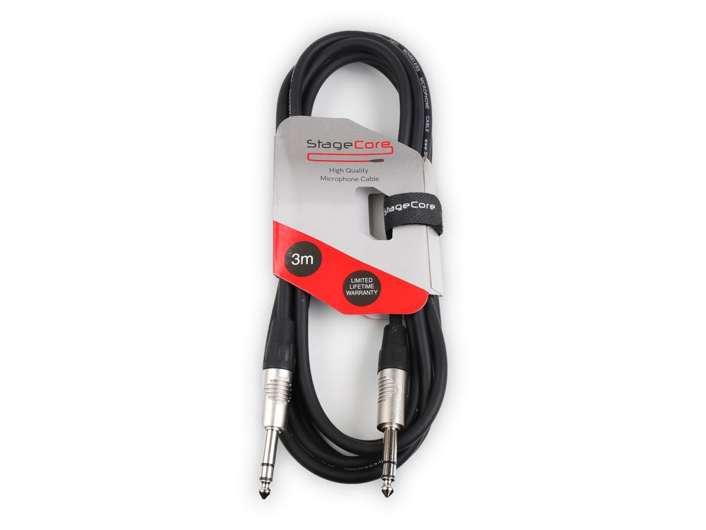 Stagecore 3m  6.35mm TRS / Stereo Jack -  6.35mm TRS / Stereo Jack Cable